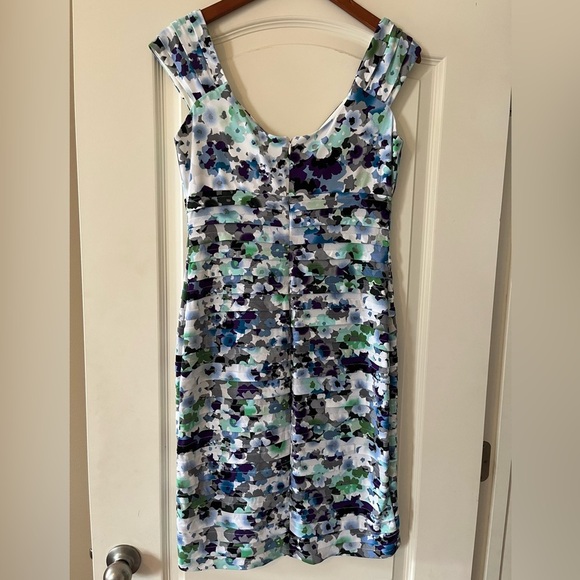 London Times White & Floral Print Polyester Dress Women’s Size 8 - Picture 4 of 16